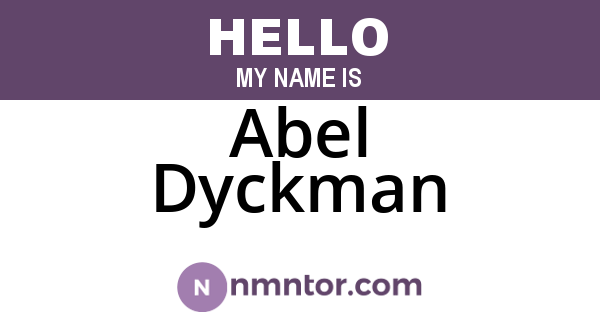Abel Dyckman
