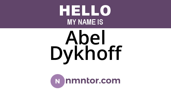 Abel Dykhoff