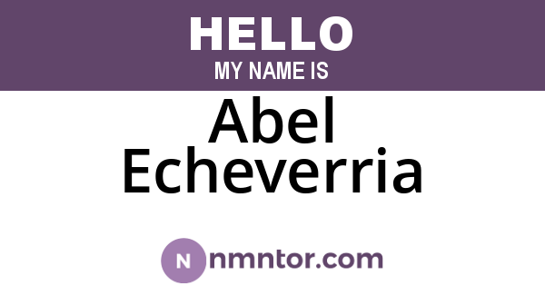 Abel Echeverria