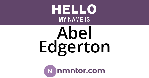 Abel Edgerton