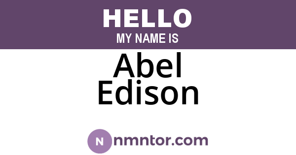Abel Edison