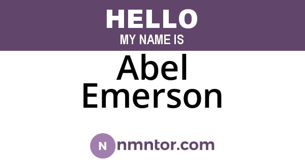 Abel Emerson