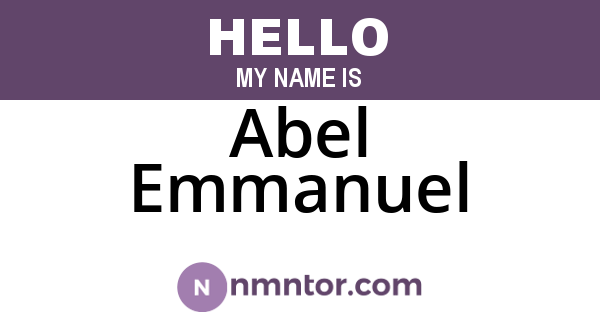 Abel Emmanuel