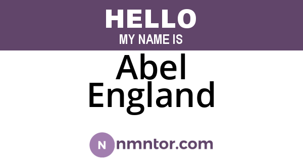 Abel England