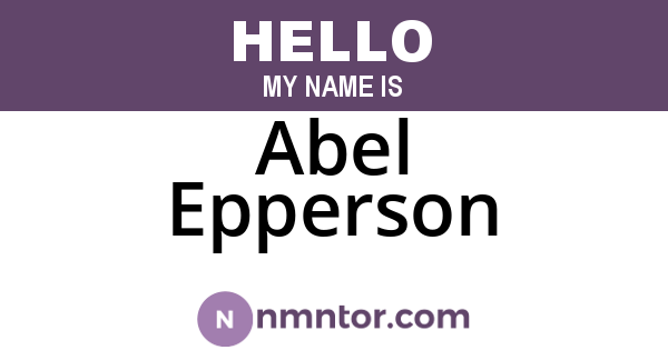 Abel Epperson