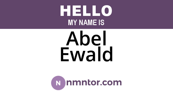 Abel Ewald