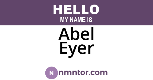 Abel Eyer