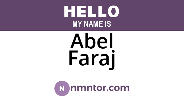Abel Faraj