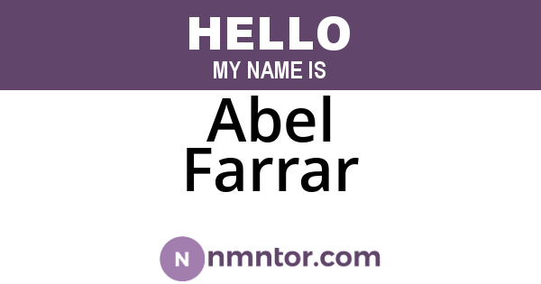 Abel Farrar