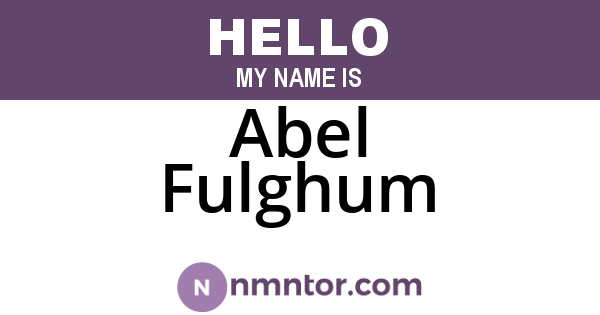 Abel Fulghum
