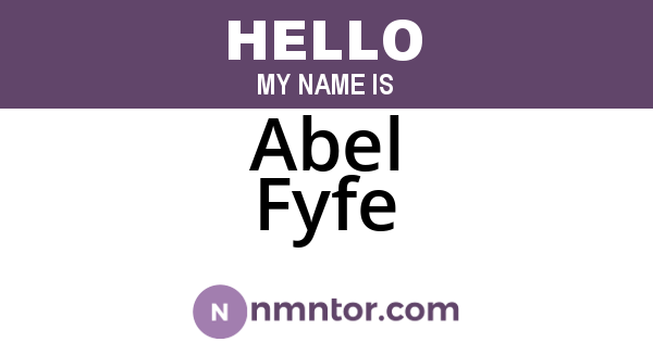Abel Fyfe