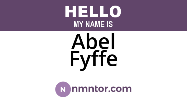 Abel Fyffe
