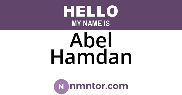 Abel Hamdan