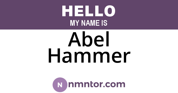 Abel Hammer