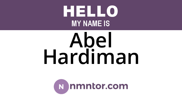 Abel Hardiman