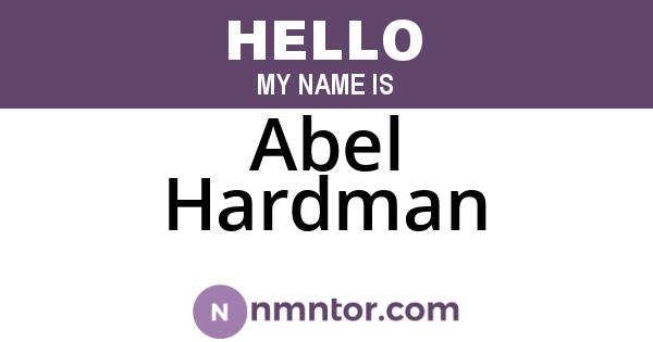 Abel Hardman