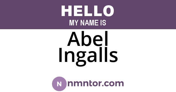 Abel Ingalls