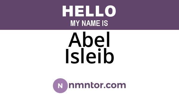 Abel Isleib