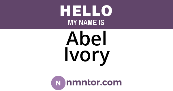 Abel Ivory