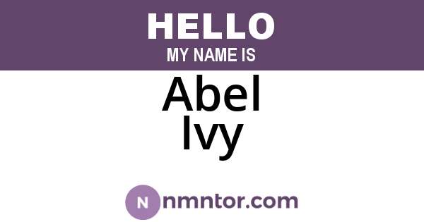 Abel Ivy