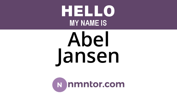 Abel Jansen