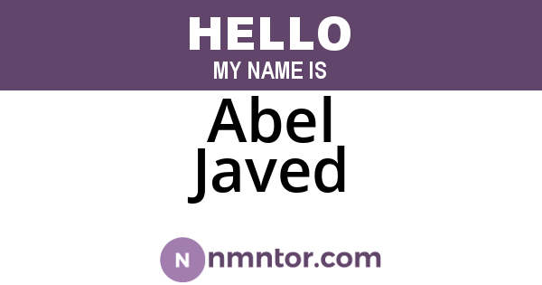 Abel Javed