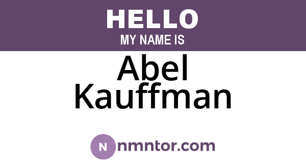 Abel Kauffman
