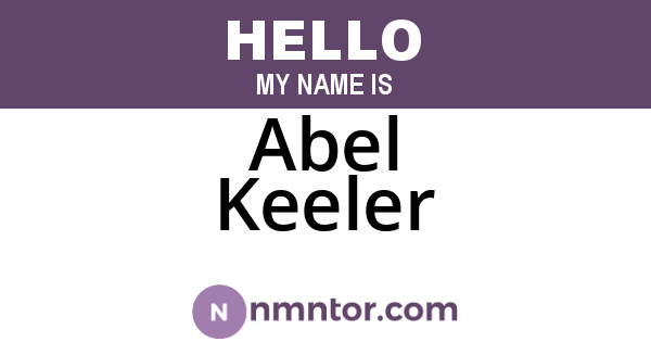 Abel Keeler