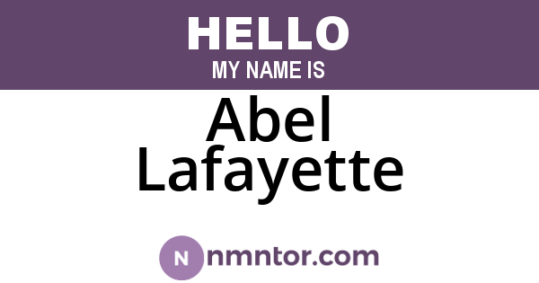 Abel Lafayette