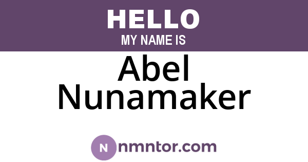 Abel Nunamaker