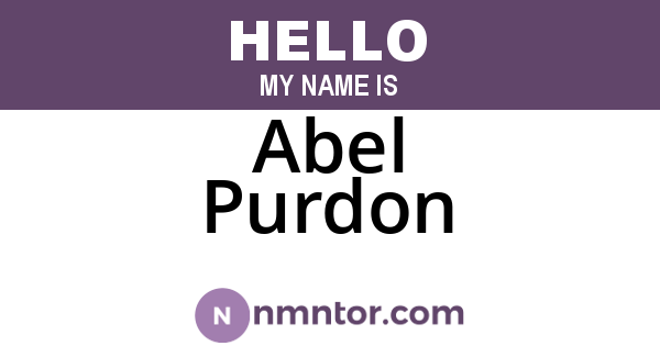 Abel Purdon
