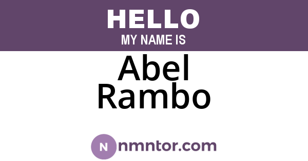 Abel Rambo