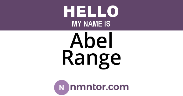Abel Range