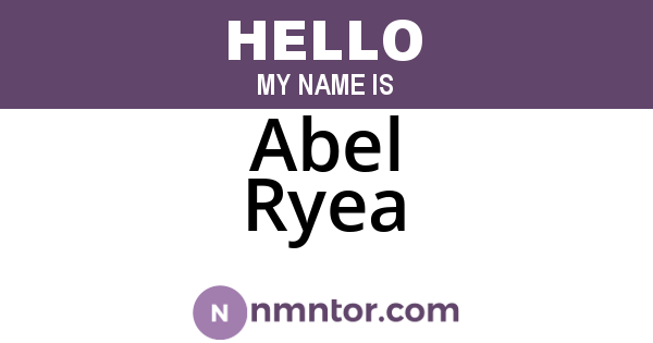Abel Ryea