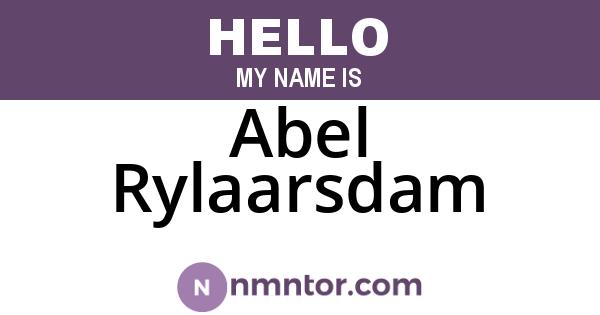 Abel Rylaarsdam