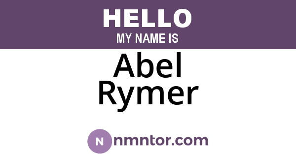 Abel Rymer