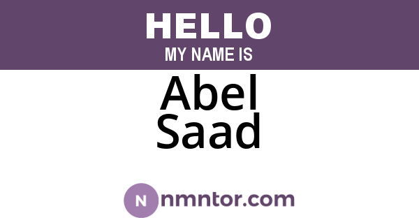 Abel Saad
