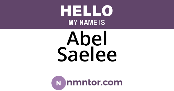 Abel Saelee