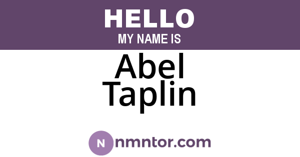 Abel Taplin