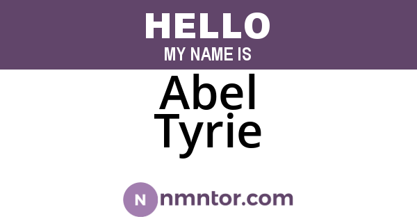 Abel Tyrie