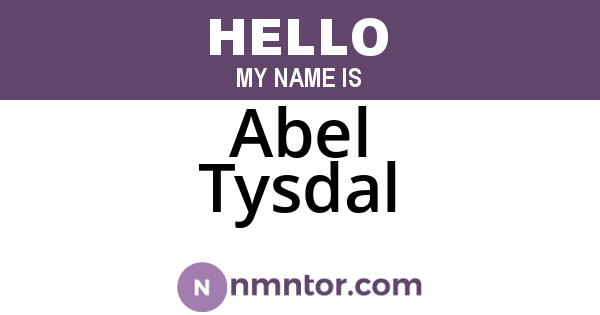 Abel Tysdal