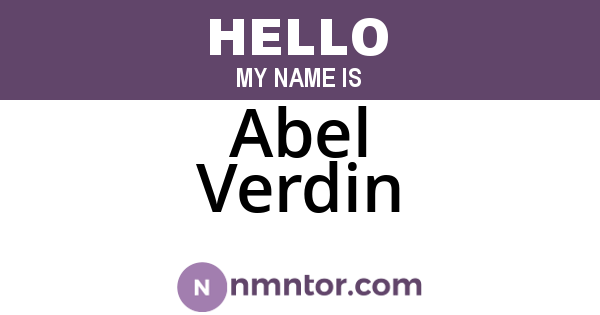Abel Verdin