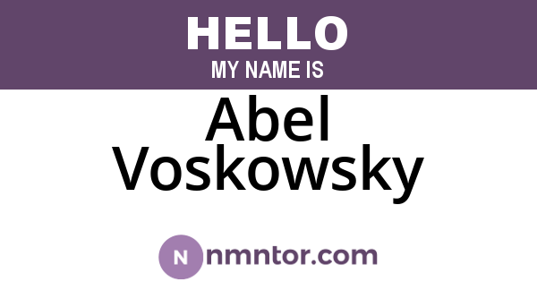 Abel Voskowsky