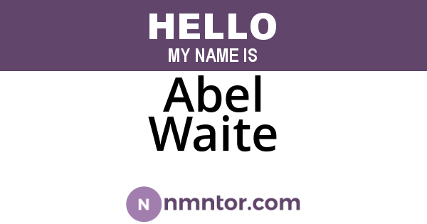 Abel Waite
