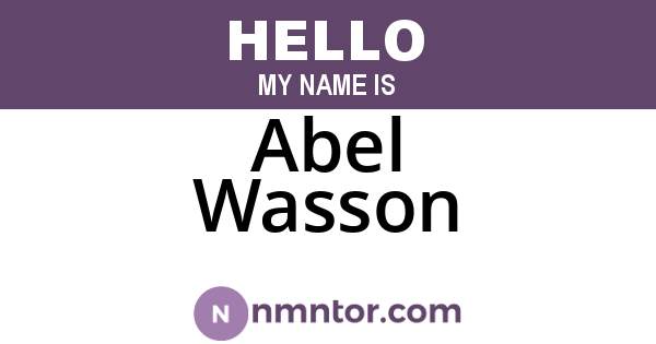 Abel Wasson