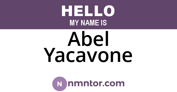 Abel Yacavone