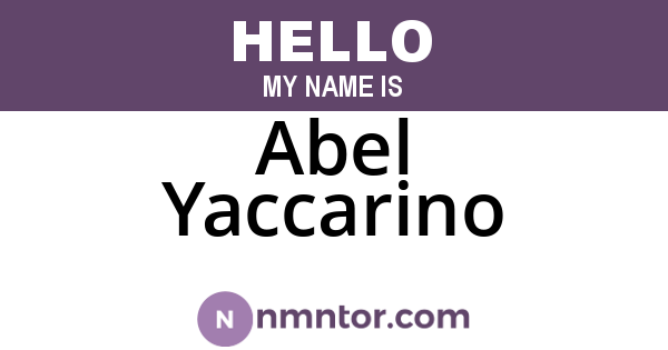 Abel Yaccarino