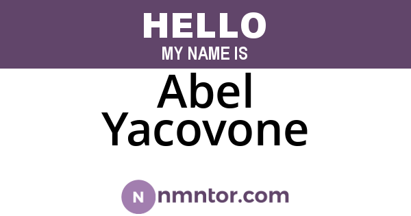 Abel Yacovone