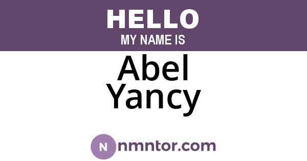 Abel Yancy