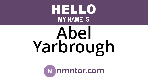 Abel Yarbrough